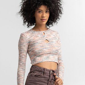 BDG Urban Outfitters Cutout Space Dye Womens Top